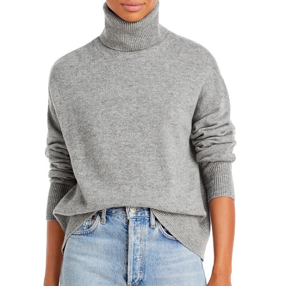 Vanessa Bruno wool cashmere grey turtleneck saline sweater